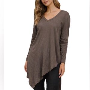 Frank & Eileen Tee Lab Asymmetrical Top Brown Size M